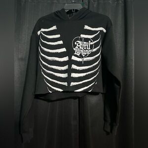 Avril Lavigne Ribcage Cropped Hoodie